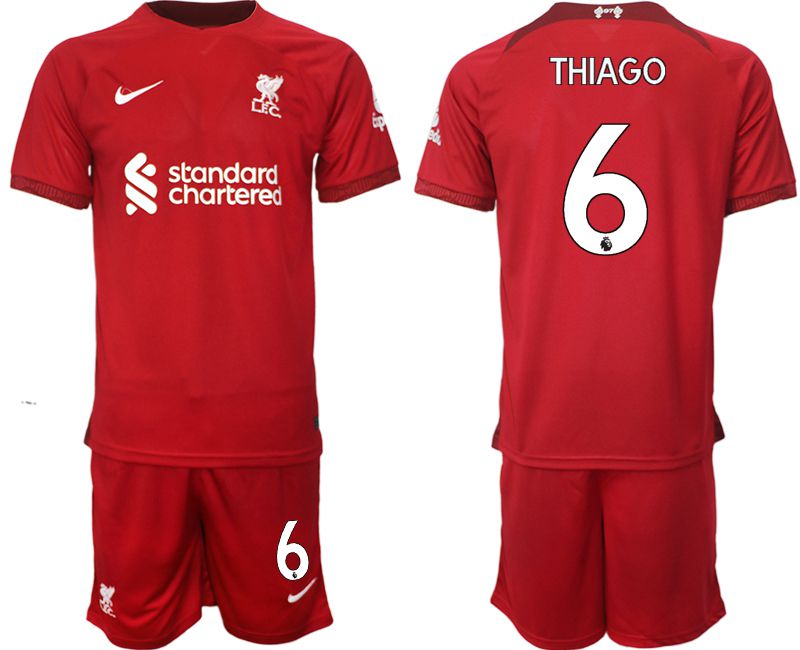 Men 2022-2023 Club Liverpool home red #6 Soccer Jersey